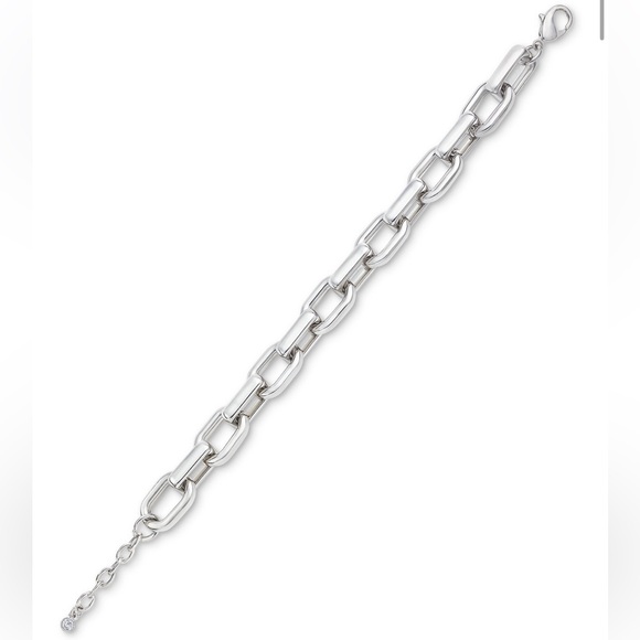 Boutique Jewelry - Silver-Tone Chain Link Bracelet, 7" + 1" extender